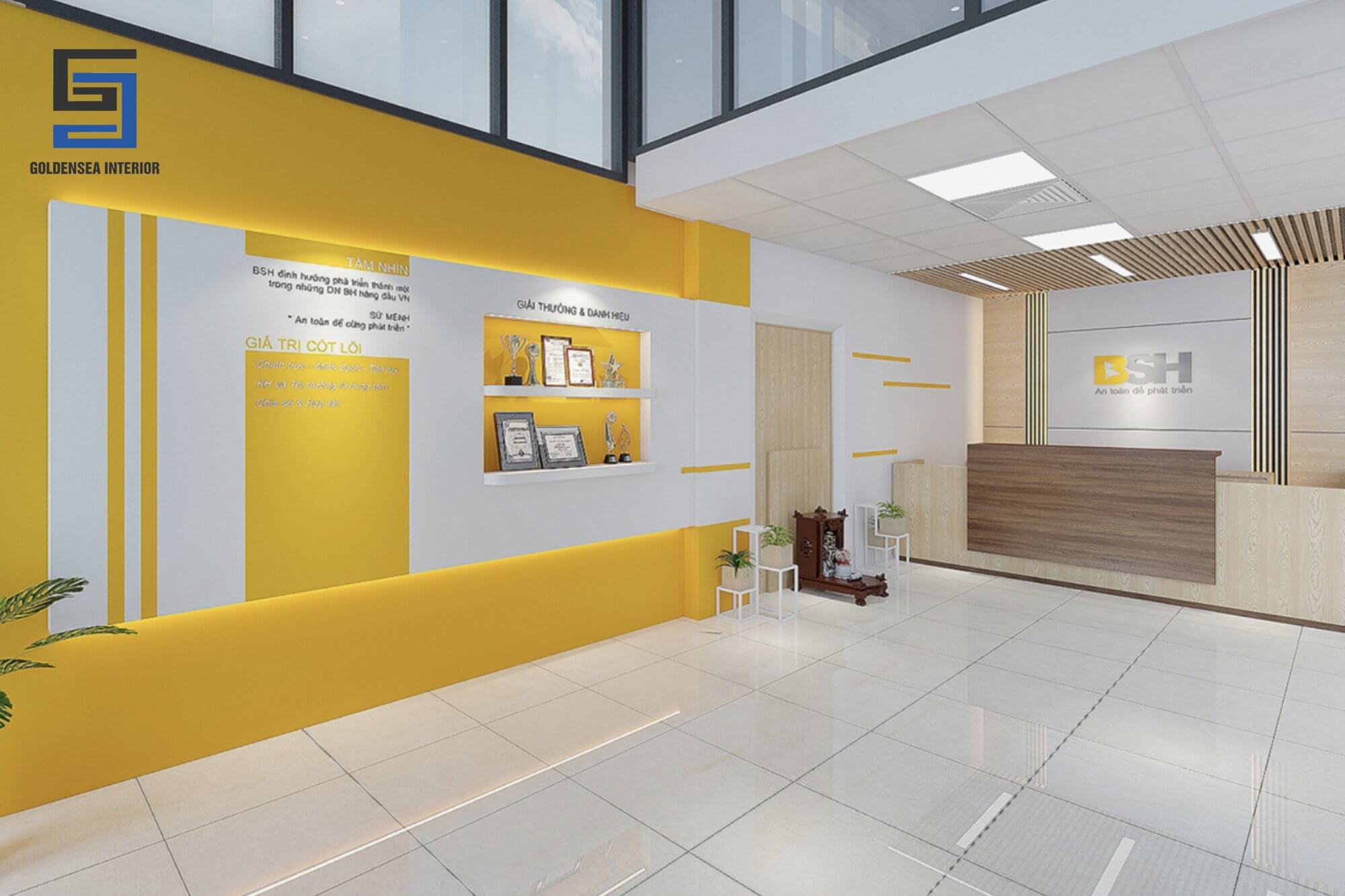 THIẾT KẾ VĂN PHÒNG CÔNG TY BẢO HIỂM SÀI GÒN - HÀ NỘI BSH