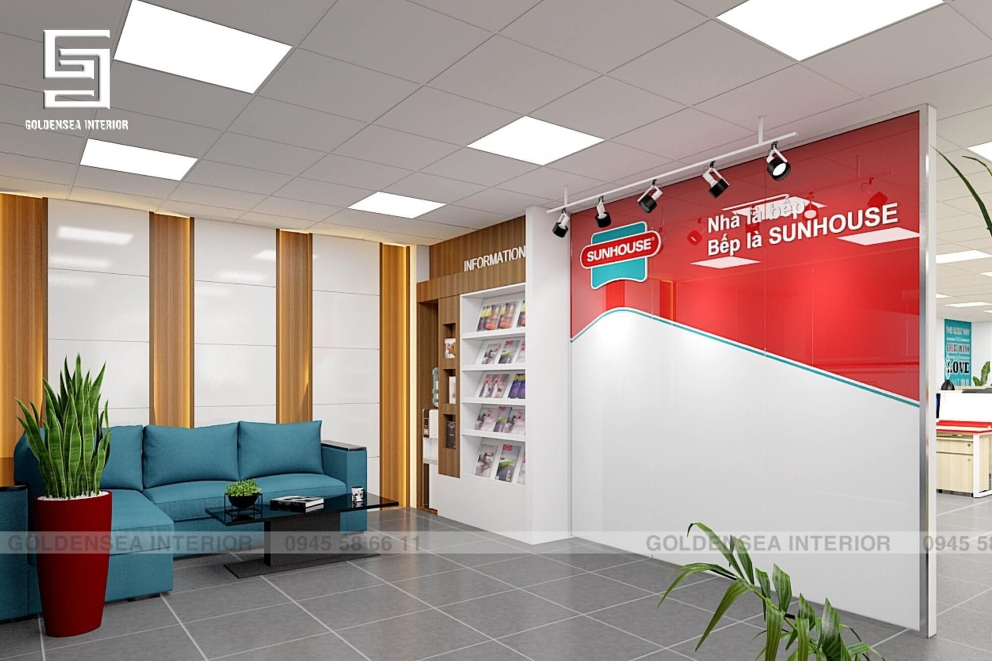 Thiết kế & thi công nội thất văn phòng SUNHOUSE
